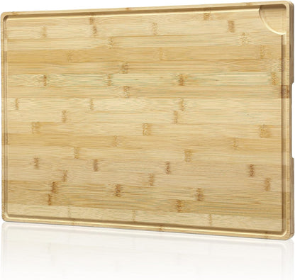 30 x 20 Inch Extra Large Wood Stove Top Cover Chopping Board, Bamboo Kitchen Cutting Board for BBQ, Turkey Carving Board, Large Charcuterie Boards for Party, Over the Sink Cutting Board