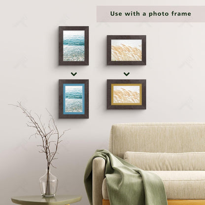 Golden State Art, Pack of 10 Mix Pre-Cut 5x7 Picture Mat for 4x6 Photo with White Core Bevel Cut Mattes Sets. Includes 10 High Premier Acid Free Bevel Cut Matts & 10 Backing Board & 10 Clear Bags