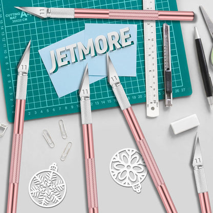 Jetmore 10 Pack Exacto Knife Set, Hobby Knife, SK-5 High Carbon Steel Craft Knife for Pumpkin Carving, DIY, Art, Cutting, Stencil