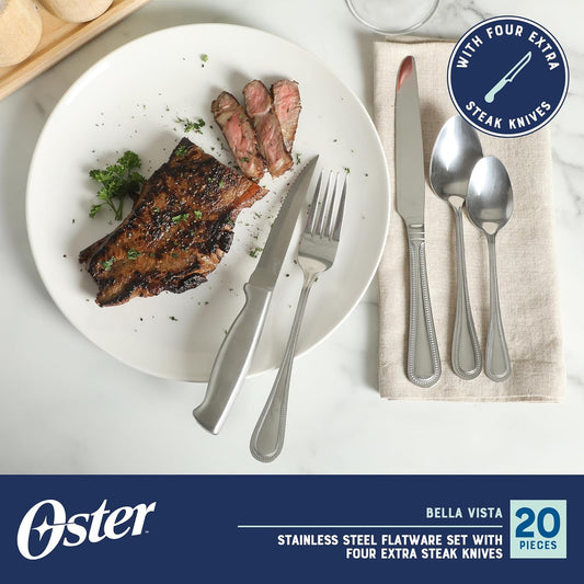 Oster Baldwyn 6-Inch Cleaver Knife – Heavy Duty Kitchen Cutlery with Stainless Steel Handle – Sharp, Durable Chef’s Cleaver for Chopping, Slicing, and Dicing
