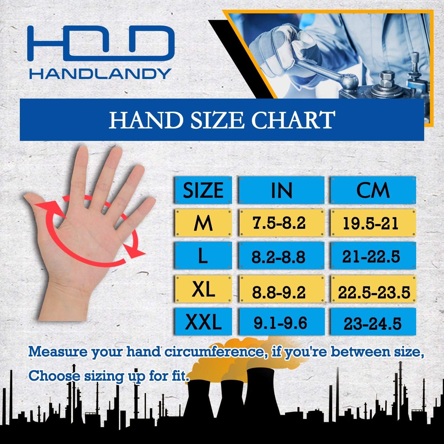 HANDLANDY Work Gloves for Men & Women, Utility Mechanic Working Gloves Touch Screen, Flexible Gardening Gloves for Yard