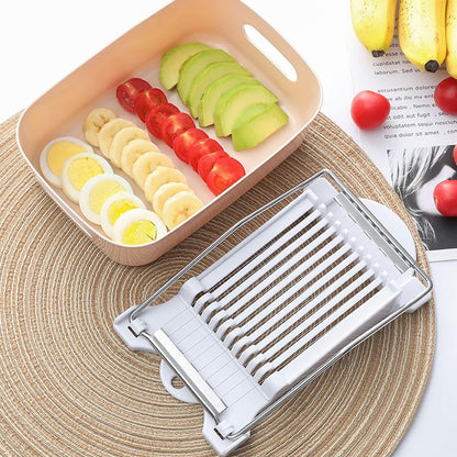 FENGCHEN Luncheon Meat Slicer, Spam Cutter with 10 Stainless Steel Wires, Slice Tool for Boiled Eggs, Banana, Avocado, White