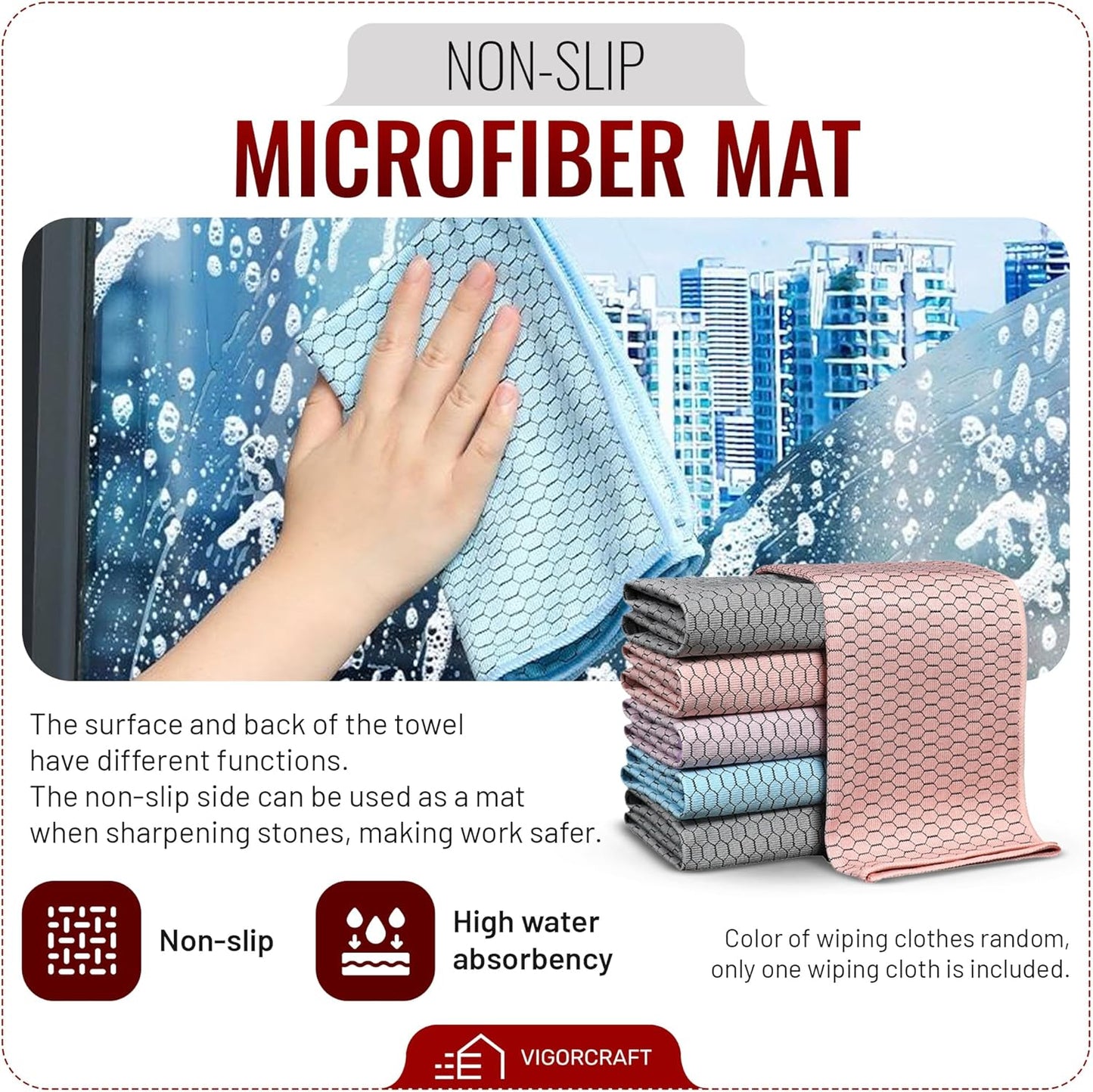 Japanese Whetstone Knife Sharpener - Dual-Sided 1000/6000 Grit Japanese Knife Sharpening Kit with Non-Slip Microfiber Cloth - Kitchen Sharpening Stones for Knives with Whetstone Angle Guide