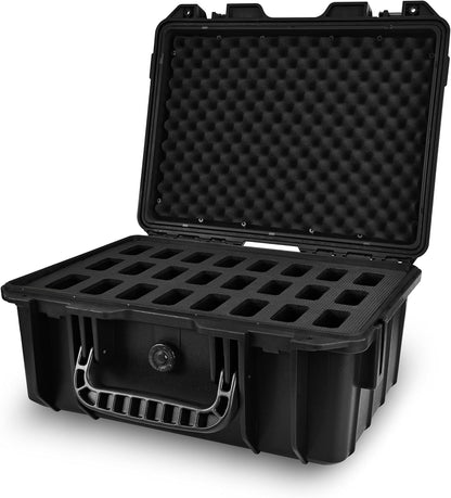 AC03 Knife Case for Storage 24 Folding Knives,Hard Case Box Heavy Duty Waterproof Pocket Knife Organizer Lockable Protector, Knife Collector Gift Box(Green)