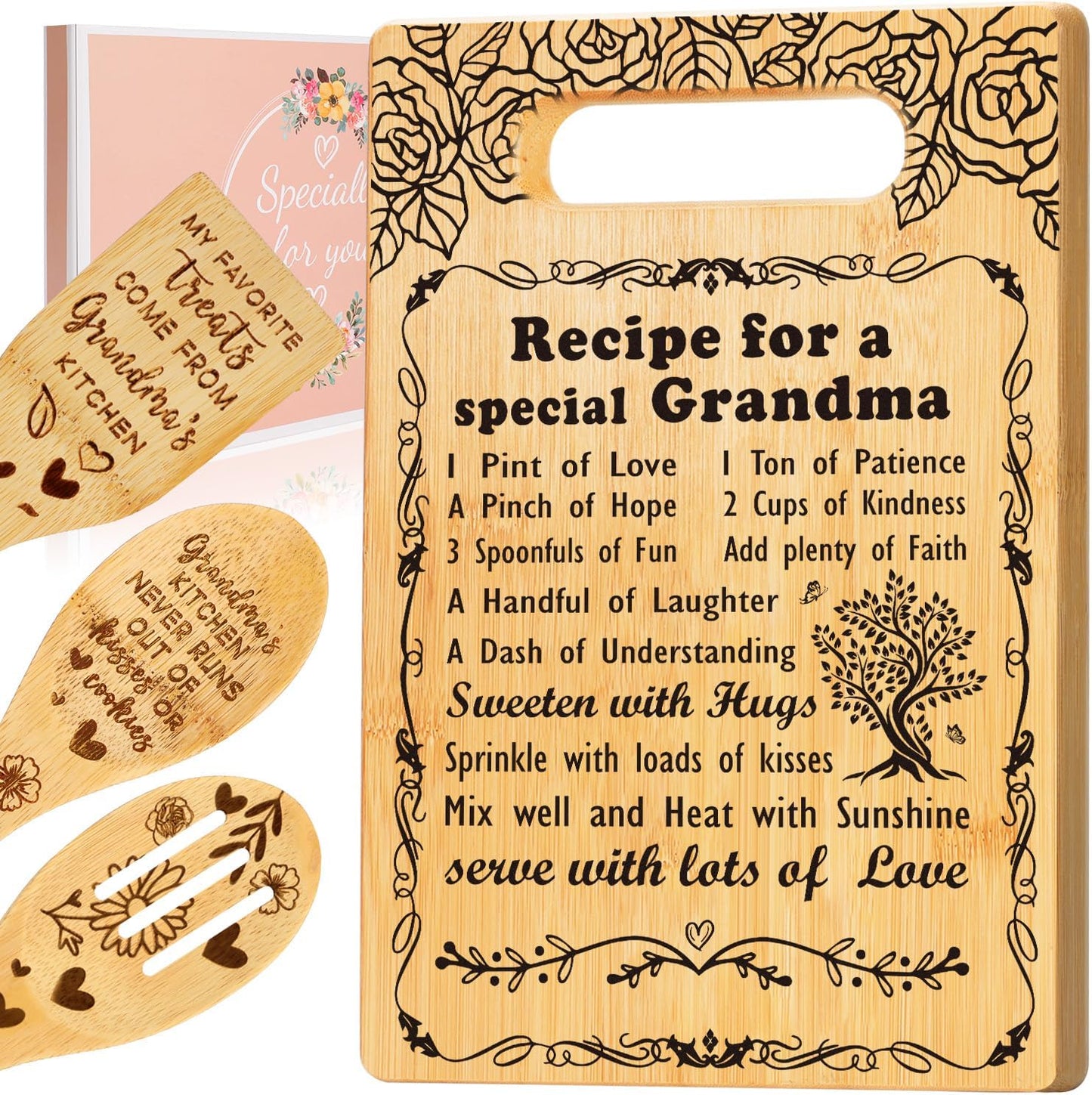 2026 Retirement Gifts for Woman,Cutting Board Set Retrement Gift for Women Nurse Teacher Coworker Leaving Going Away Farewell Gift for Retired Colleague Leader Friend, Recipe for a Great Retirement