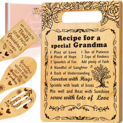 2026 Retirement Gifts for Woman,Cutting Board Set Retrement Gift for Women Nurse Teacher Coworker Leaving Going Away Farewell Gift for Retired Colleague Leader Friend, Recipe for a Great Retirement