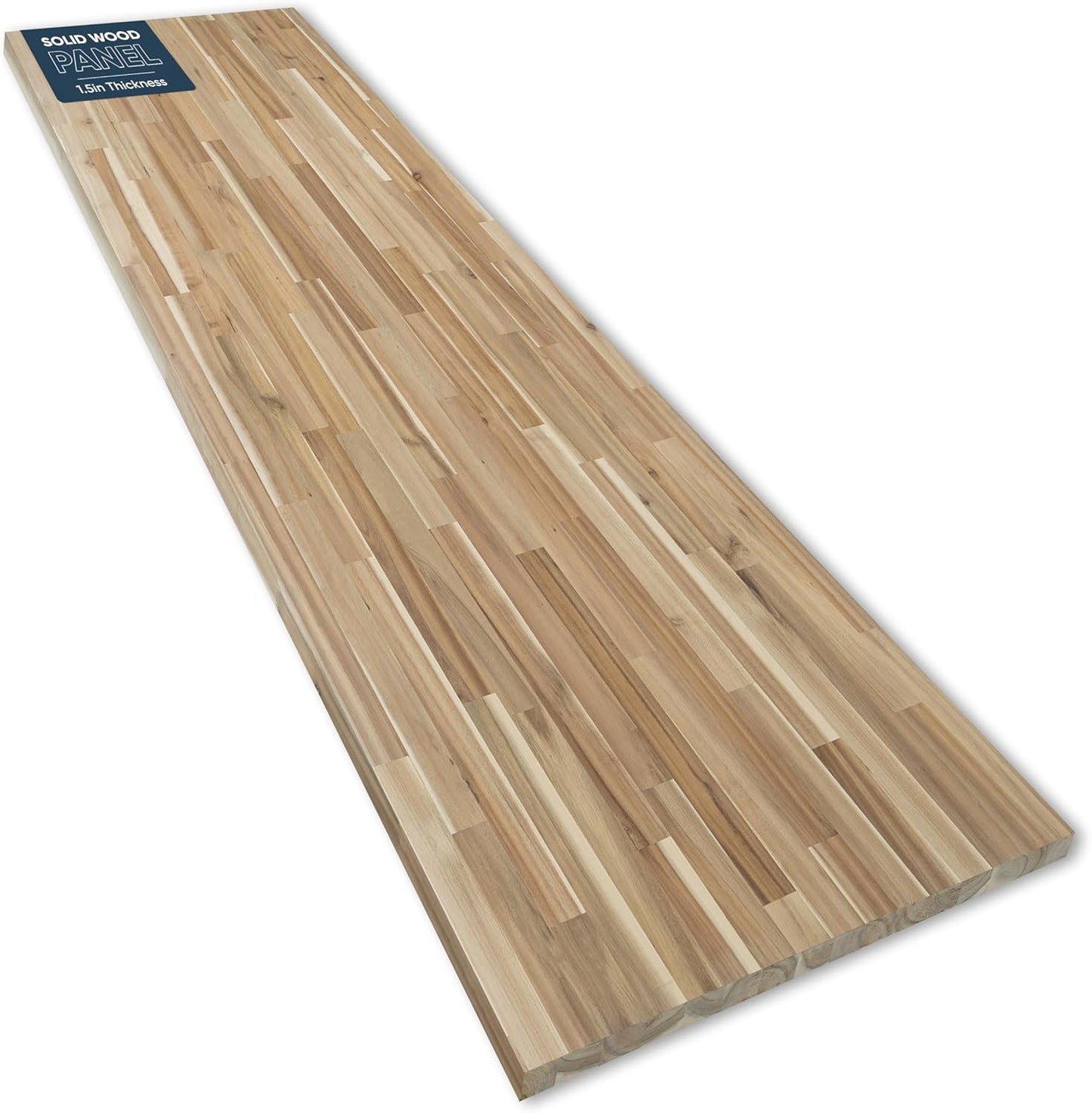 60''L x 25''W x 1.5''Th Acacia Premium Solid Wood Butcher Block Countertop, Butcher Block Table Top for DIY Washer Dryer/Island/Kitchen Countertop (Unfinished)