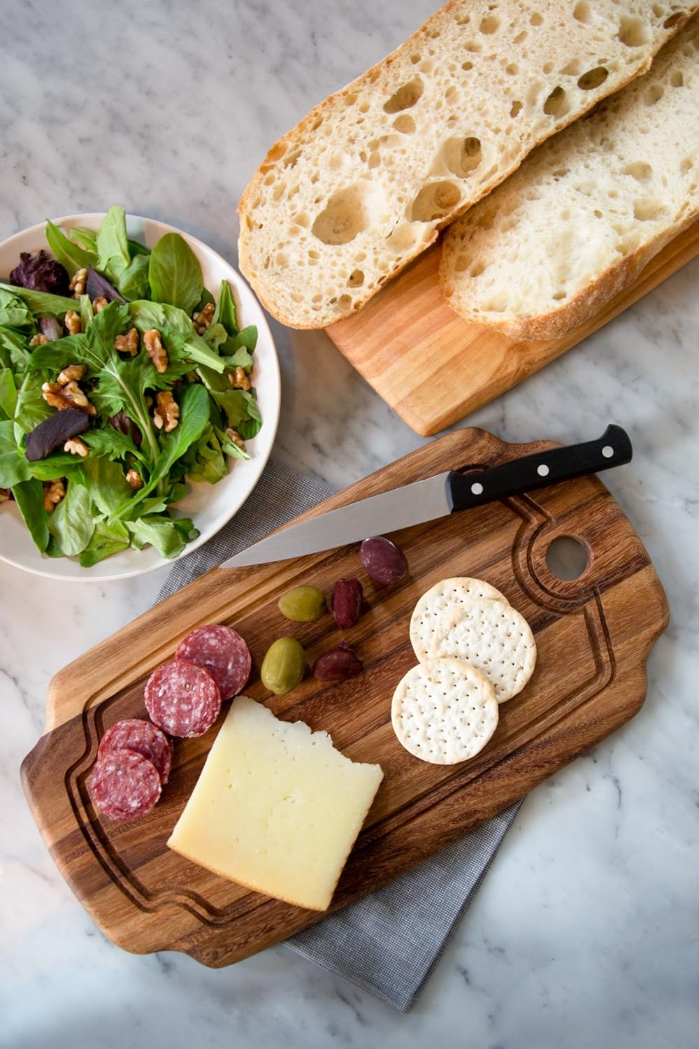 Ironwood Bowery End Grain Cheese and Charcuterie Board, One Size, Acacia Wood