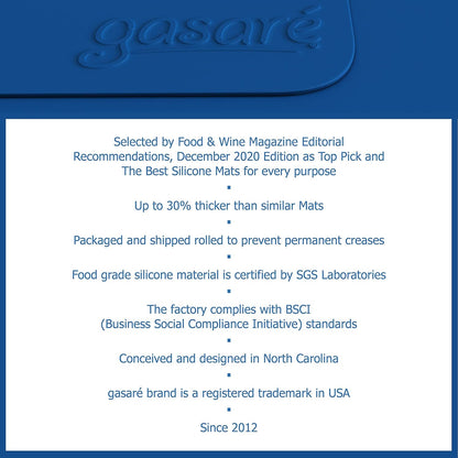GASARÉ, Set of 2, Extra Large, Thick, Silicone Mats for Kitchen Counter, Heat Resistant Mats, Countertop Protector, Non-Slip, Easy to Clean, 25 x 17 Inches x 1.4mm, Black