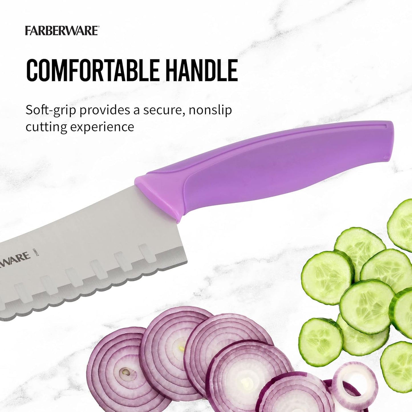 Farberware Precise Slice Utility Knife Set, 3 Piece, Multicolor
