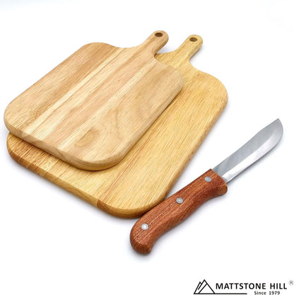 Kitchen Utility Knife 5 Inch - MATTSTONE HILL Charcuterie Knife, Carving Tools, Sausage Knife, Meat Knives, High Carbon Steel, Wood Handle