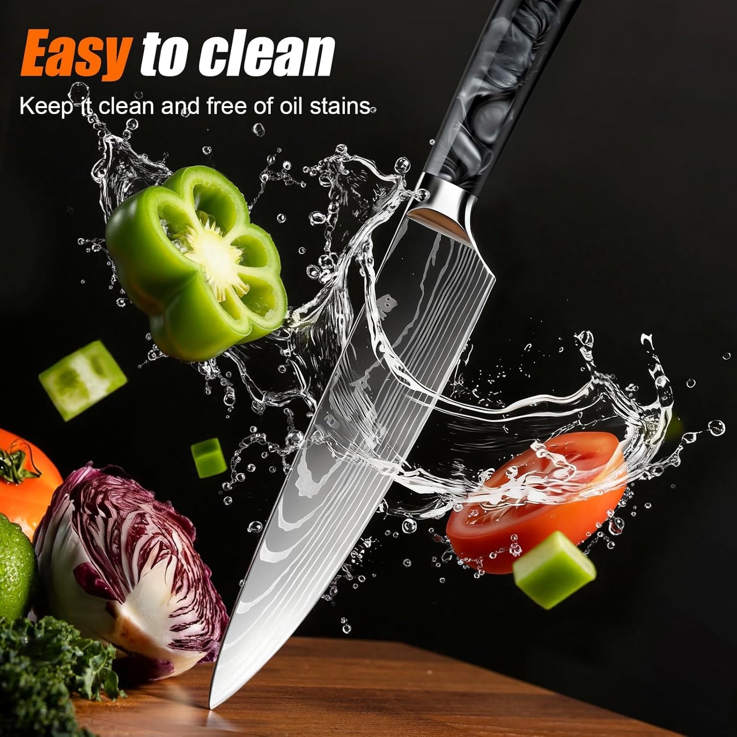 Knife Set,12-Piece Premium Kitchen Knife Set with Universal Knives Block,Anti-Rust Non-Stick High-Carbon Stainless Steel Extra-Sharp Chef Knives for Kitchen,Dishwasher Safe,Non-slip Ergonomic Handle