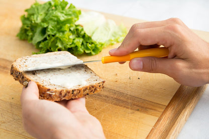 Zyliss Sandwich Knife & Condiment Spreader - Sandwich Spreader for Butter, Cream Cheese, & Jellies - Ergonomic Stainless Steel Spreading - Butter Spread for Bagels & Toast - Gray 4.7"