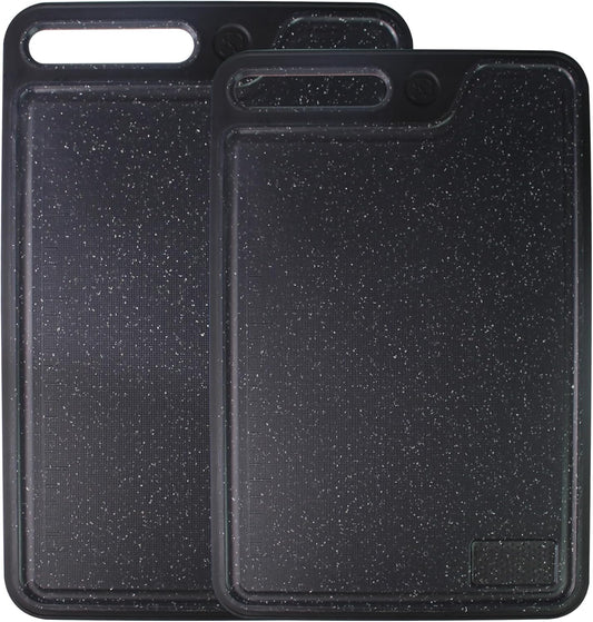 Cutting Boards for Kitchen,Large Cutting Board Set of 2,Non-Slip Cutting Board with Dandle and Juice Groovenon,Dishwasher Safe Cutting Boards (Green)