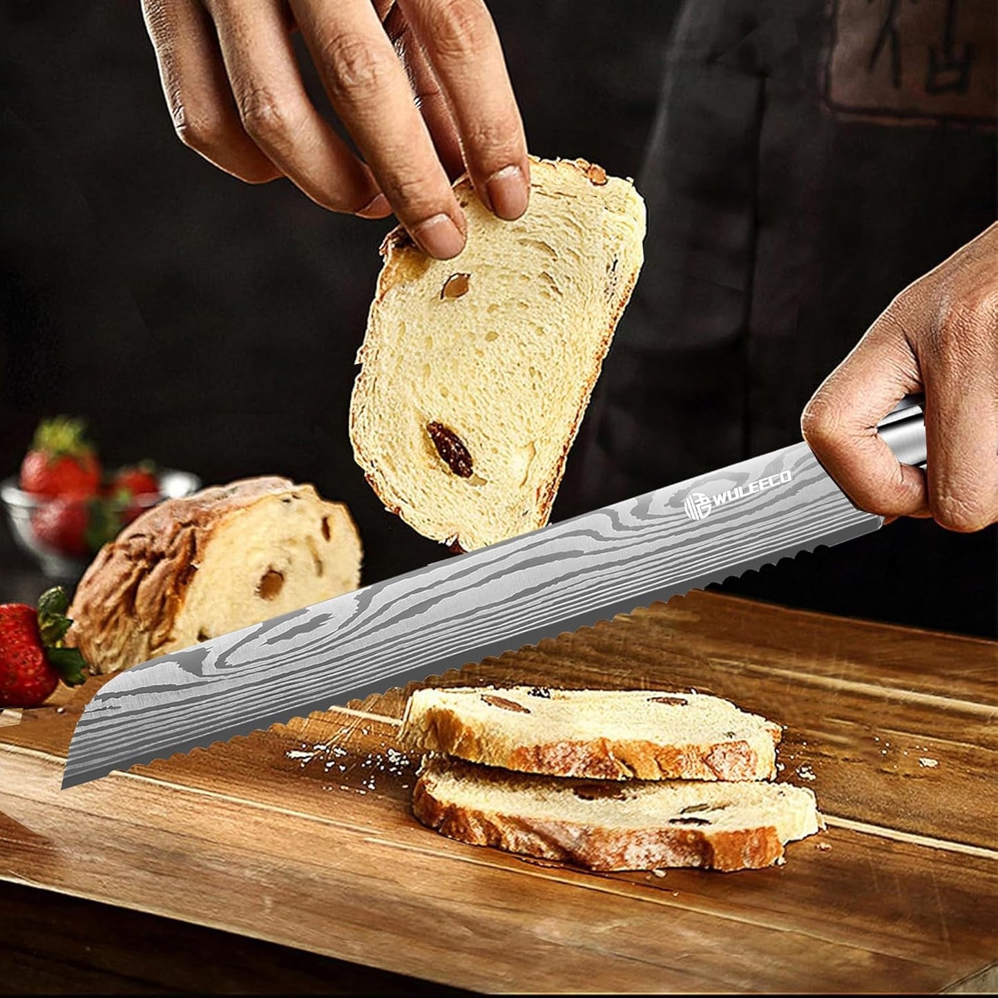 Utility Knife, 5 Inch Chef Knife, Ultra Sharp Kitchen Knife with High Carbon Stainless Steel Blade, Multipurpose Kitchen Knife with Ergonomic Pakkawood Handle and Gift Box