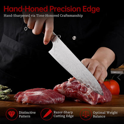 Damascus Paring Knife 3.5”, Peeler for Fruit, 73 Layers Damascus Steel Small fruit Knife with 10Cr15CoMoV Cutting Core, White Shadow Wood Handle, for Home & Restaurant, 2026 Gift