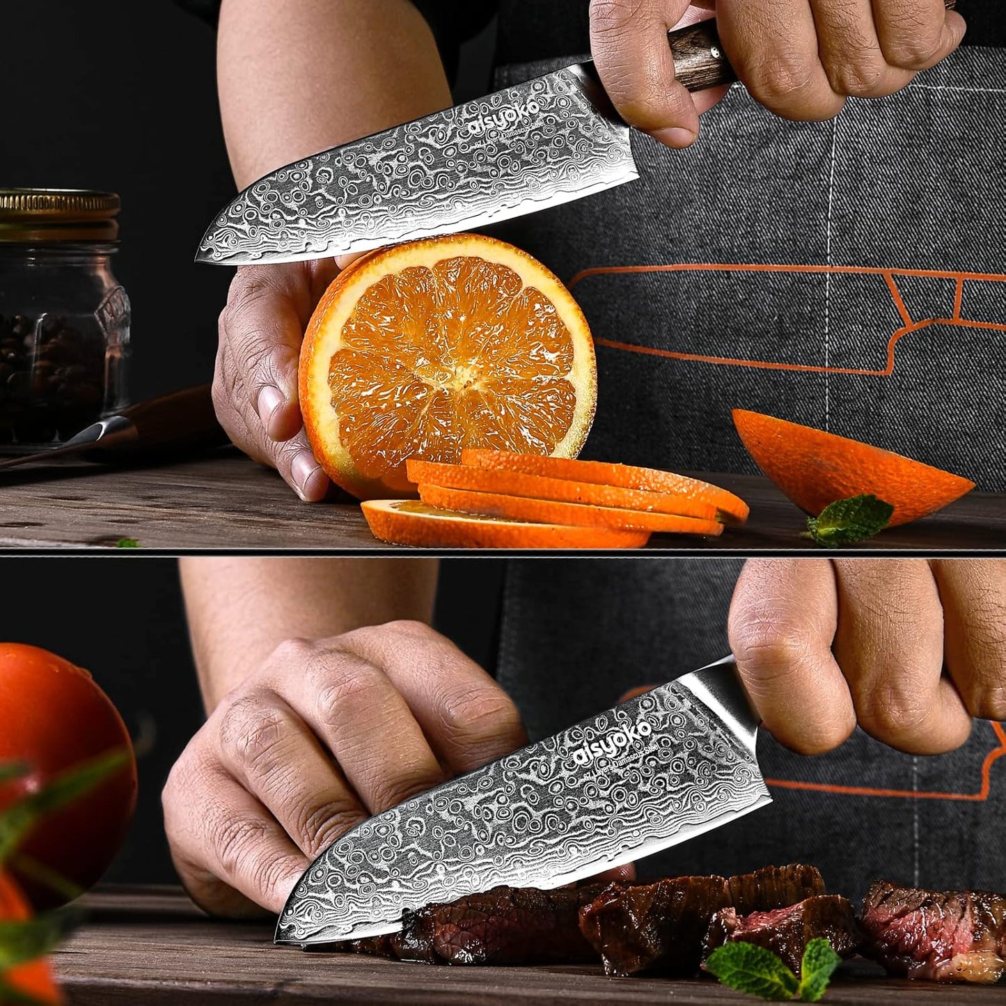 5-Inch Paring Knife - Japanese VG-10 Super Steel 67-Layer Damascus Blade - Fruit Utility Knife for Carving & Peeling - Luxury Gift Box with Color Wooden Handle - Includes Scabbard