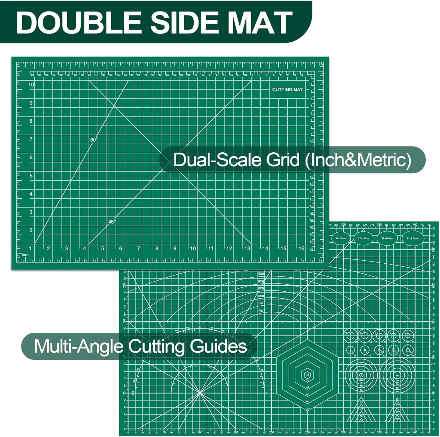 10 Pcs Self Healing Cutting Mat Bulk, 12"×18" Rotary Cutting Mats for Crafts, A3 Sewing Boards for Fabric Quilting Scrapbooking Precision Cutting Double Sided 5-Ply