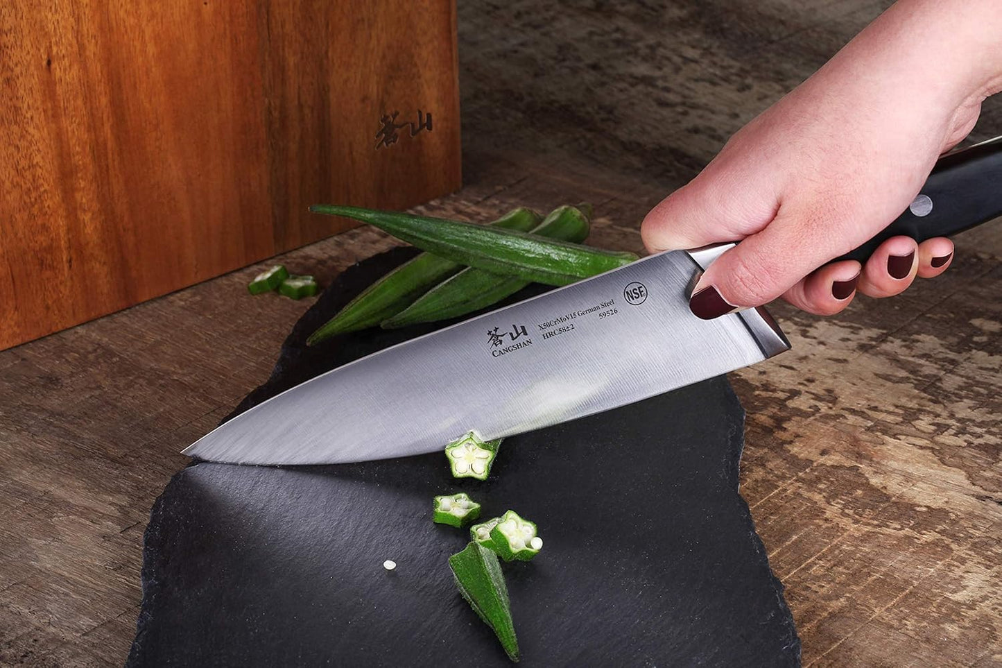 Cangshan V2 Series 59908 6-Piece German Steel Forged Knife Block Set