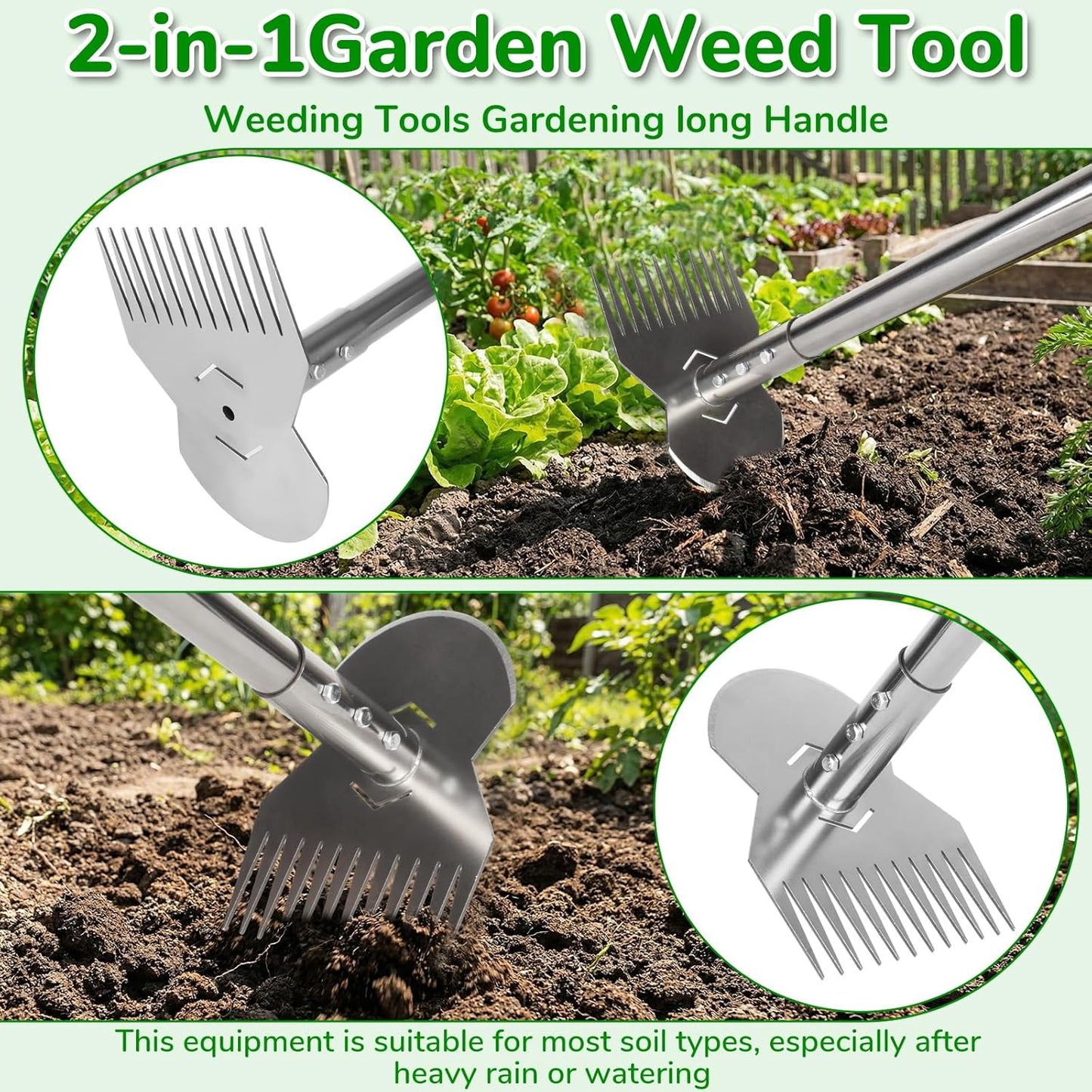 Garden Tools,Weeder Tool,Portable Weeding Tool,Garden weed pulling tool,Adopt Anti Slip Handle,Conforms to Ergonomic Curves,Weed puller tool Suitable for Farm Planting,Gardening(Black Orange Handle)
