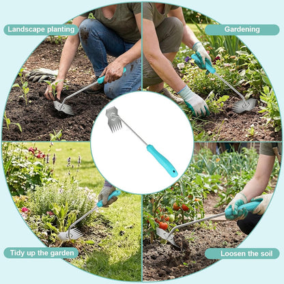 Garden Tools,Weeder Tool,Portable Weeding Tool,Garden weed pulling tool,Adopt Anti Slip Handle,Conforms to Ergonomic Curves,Weed puller tool Suitable for Farm Planting,Gardening(Black Orange Handle)