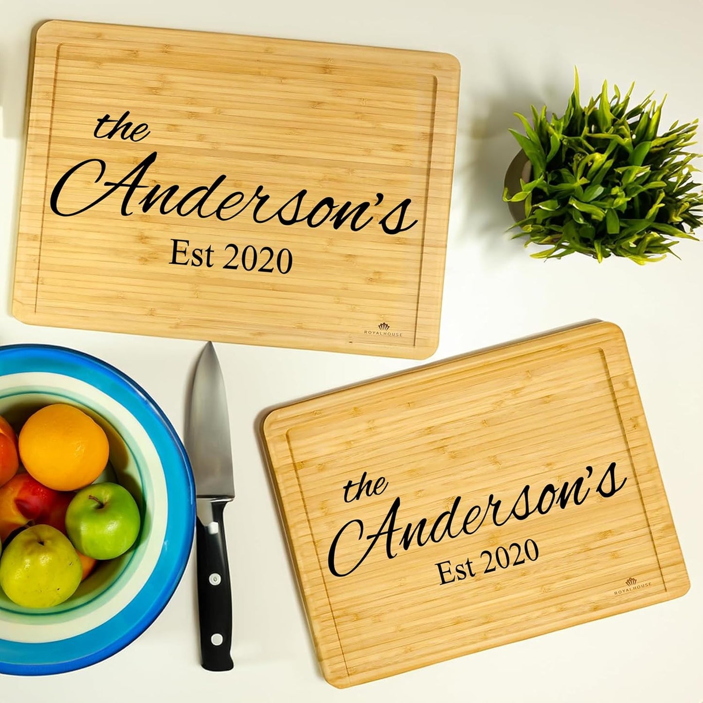 Large Cutting Board, 15x10x0.5 Bamboo Cutting Boards for Kitchen with Juice Groove and Kitchen Chopping Board for Meat Cheese board Heavy Duty Serving Tray,