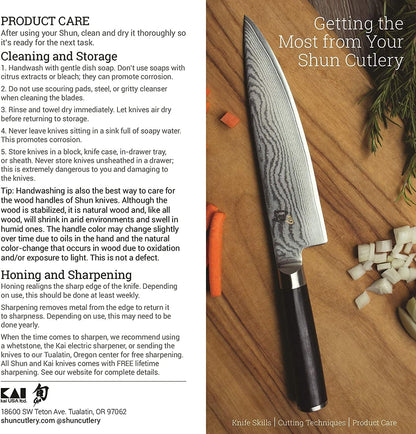 Shun Premier 8 Piece Professional Block Set, Features 6 Shun Premier Knives, Honing Steel and 11-Slot Bamboo Knife Block, Handcrafted Japanese Knife Set, Pakkawood Handles