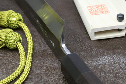 Yoshihiro Aonamiuchi Blue Steel #1 Kiritsuke Multipurpose Chef Knife (9.5" (240mm), Ebony Handle)