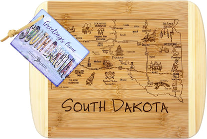 Totally Bamboo A Slice of Life New Jersey State Serving and Cutting Board, 11" x 8.75" - Colors B