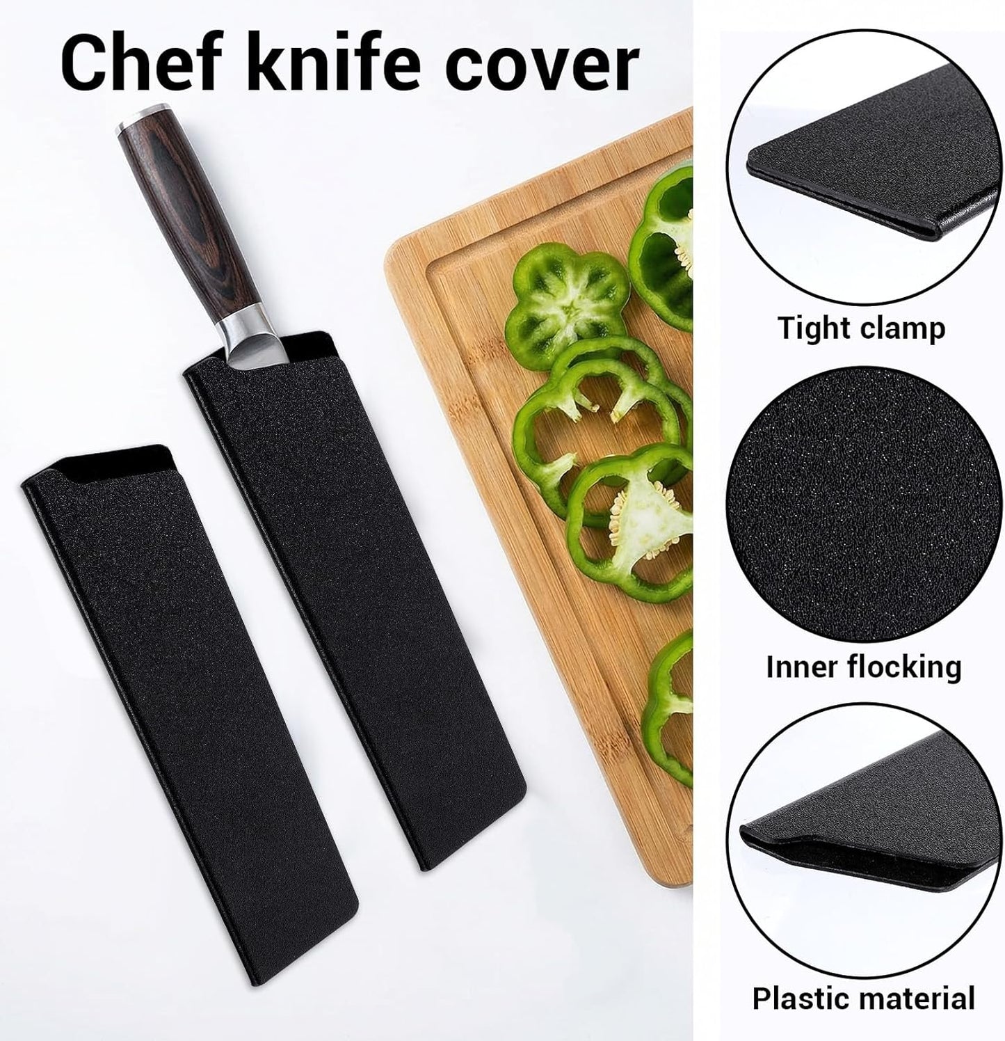 Knife Cover Sleeves Universal Knife Case Cover Professional Knife Sheath Knife Edge Guard Blade Protector Waterproof Kitchen Storage Supply for 8 inch Chef Knife Home Kitchen Travel Protection