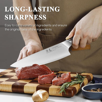 SHANGDAO 7 Inch Japanese Santoku Chef Knife, VG10 Stainless Steel Kitchen Cooking Knife with Pakkawood Handle Gift Box