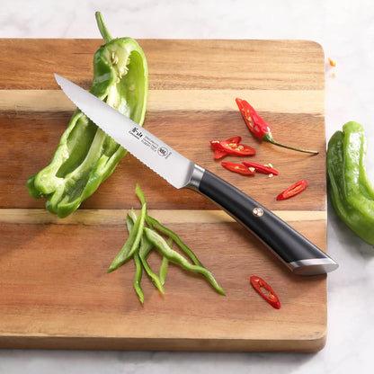 Cangshan ELBERT Series German Steel Forged 5" Serrated Utility Knife (White)