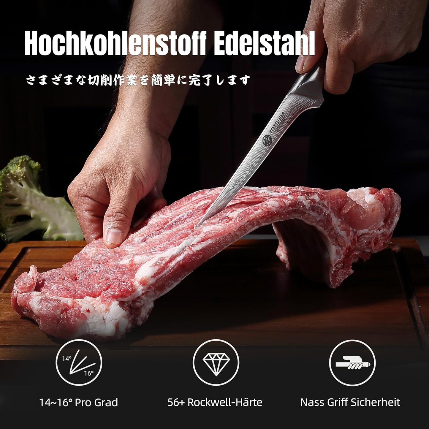 YOTSUBA Steak Knives Set of 6, Razor-Sharp 4.5 Inch Japanese Serrated Steak Knife Set, Full Tang Forged High Carbon Steel Dinner Knives with Ergonomic Handle and Gift Box
