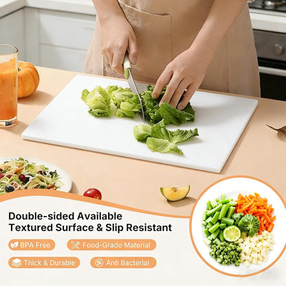 CMI Commercial Grade Cutting Board for Kitchens,Cutting Board Set,Plastic Chopping Board,18 x 12 x 1/2 Inch, Multi-Color 6 of Pack Set,NSF Certified,for Vegetable Meat or Cheese