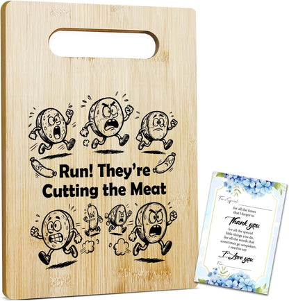 Best Dad Ever Bamboo Cutting Board, Grilling Gift For Men, Funny Charcuterie Boards for Home Kitchen Decor, Father's Day Birthday Gifts for Dad from Daughter Son -047