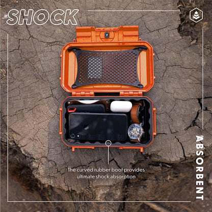 Evergreen 56 Dry Box - EDC Tough Protective Case USA Made for Organization of Cameras, Phones, Camping, Fishing, Hiking, Water Sports (Red)