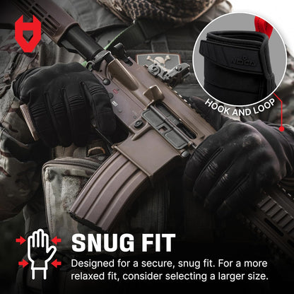 NoCry Tactical Gloves for Men with Flexible Knuckle Guards – Durable Design with Reinforced Palms and Stitching – Perfect Combat Gear with Touchscreen Compatible Fingers