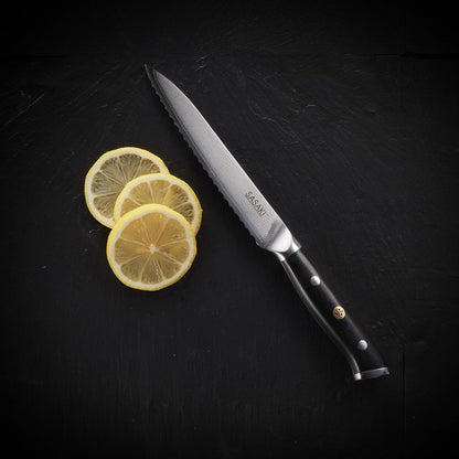 Sasaki 5228194 Masuta Japanese AUS-10 Stainless Steel Santoku Knife with Locking Sheath, 7-Inch