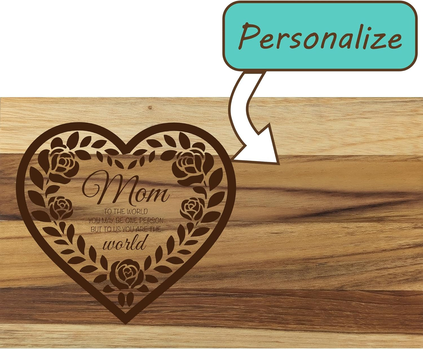 EcoDecors 18"x14" Extra Large Teak Cutting Board, Edge Grain Wood with Juice Groove & Handle, FSC Certified for Kitchen, Carving & Butcher Block Prep