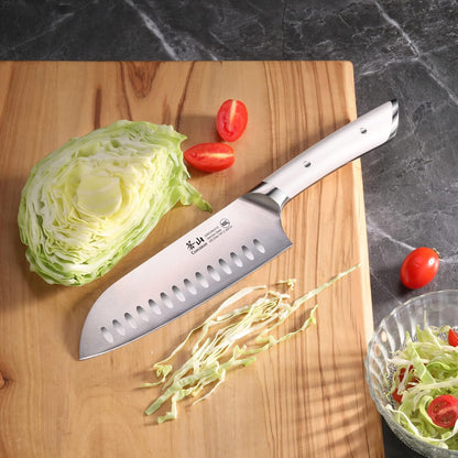 Cangshan HELENA Series German Steel Forged 7" Santoku Knife (Black)