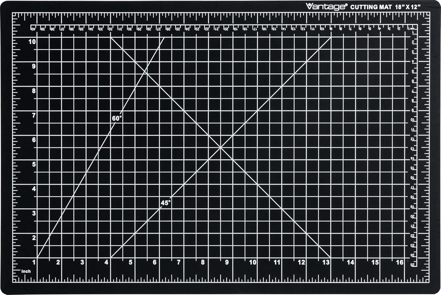 Dahle Vantage 10680 See-Through Premium Self-Healing Cutting Mat, 9"x12", 1/2" Grid, 5 Layers for Max Healing, Perfect for Crafts & Sewing, Clear