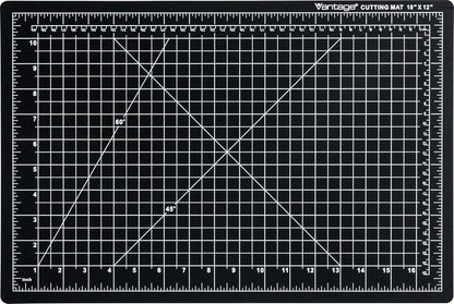 Dahle Vantage 10680 See-Through Premium Self-Healing Cutting Mat, 9"x12", 1/2" Grid, 5 Layers for Max Healing, Perfect for Crafts & Sewing, Clear