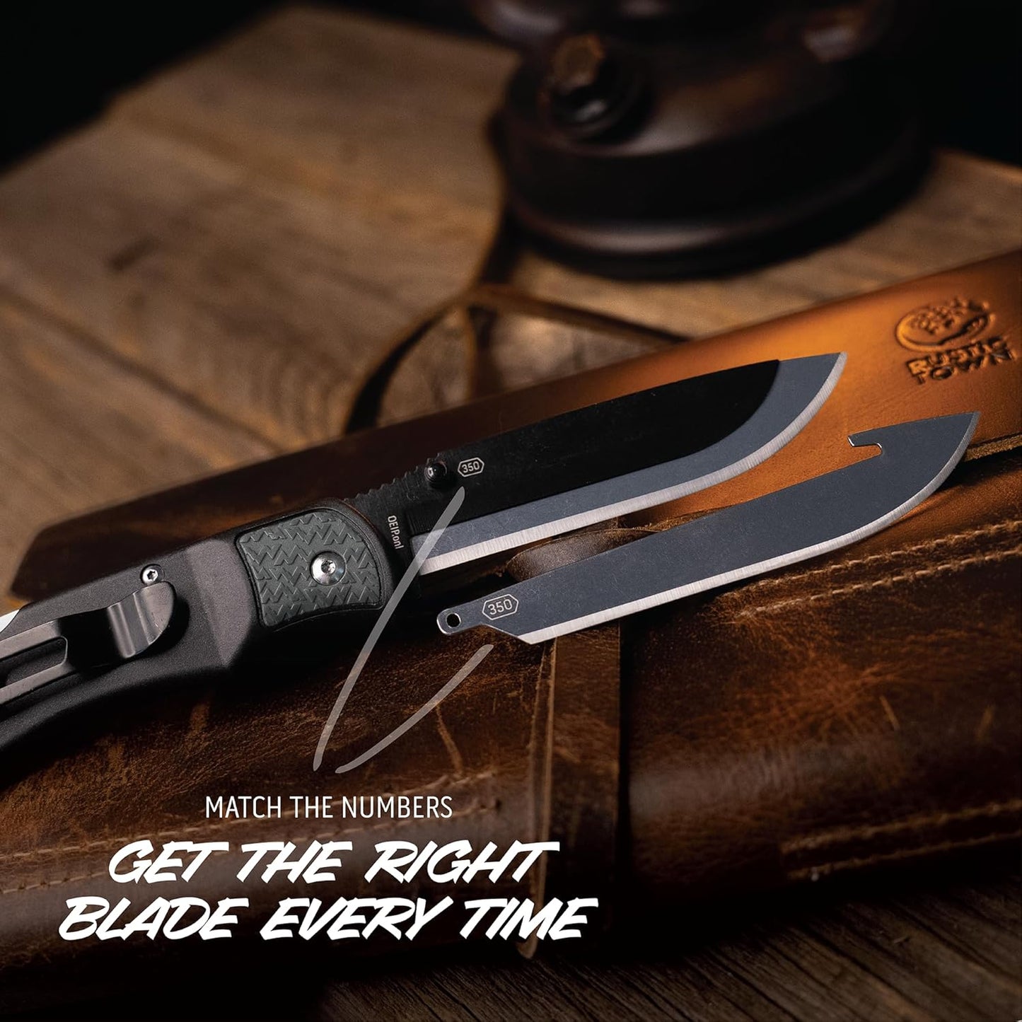 OUTDOOR EDGE 3.5" RazorLite EDC Knife. Pocket Knife with Replaceable Blades and Clip. The Perfect Hunting Blade for Skinning Deer. Blaze Orange with 6 Blades