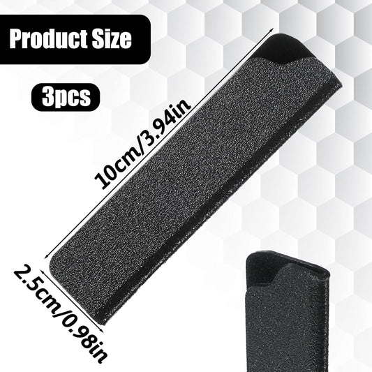 3 PCS Paring Knife Cover 3.5'' Paring Knife Sheath Fruit Knives Edge Guards Plastic Kitchen Blade Sheath Kit Covers with Felt Lining Blade Protectors (Black)