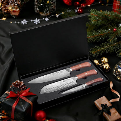 YOTSUBA Carving Knife and Fork Set, Meat Cutting Knife, Razor-Sharp German Stainless Steel Knives Fork Set with Ergonomic Wood Handle, Slicing Knives for Meats, BBQ & Vegetables