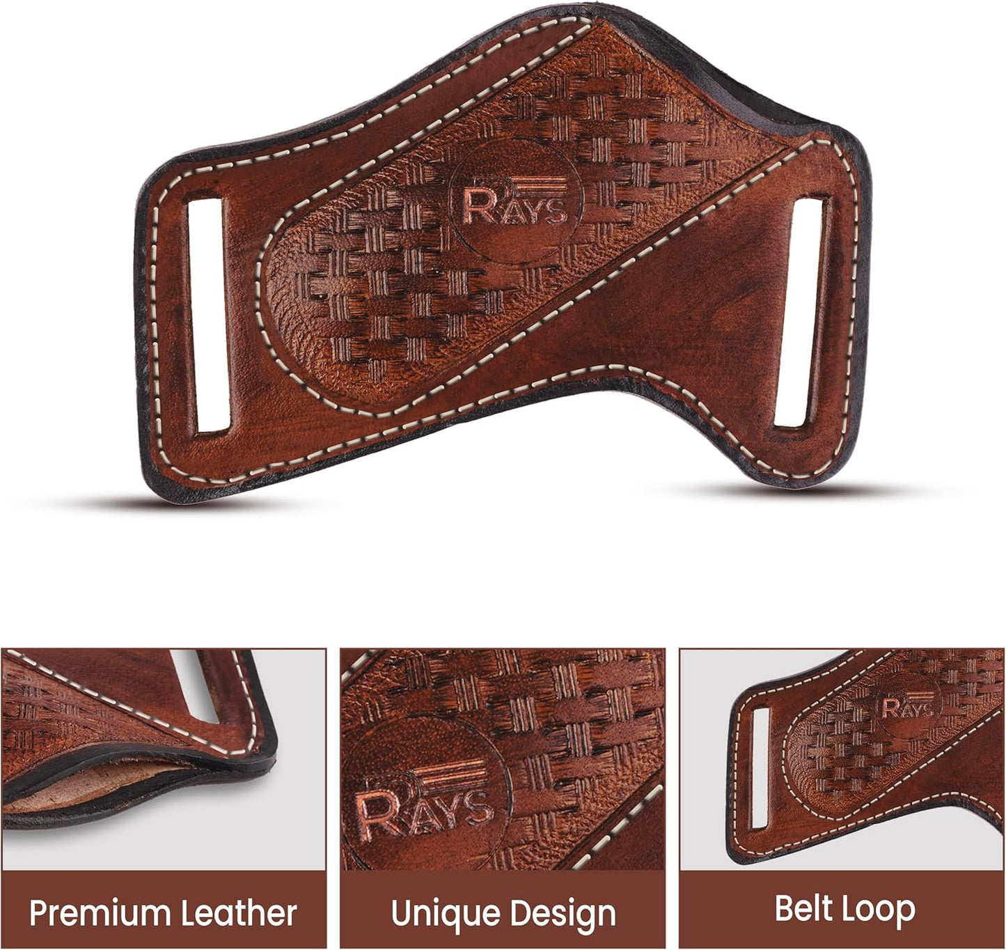 Leather Knife Sheath for Belt Pocket Folding Knife Holder Compact Draw Knifes Carrier EDC Tools Holster