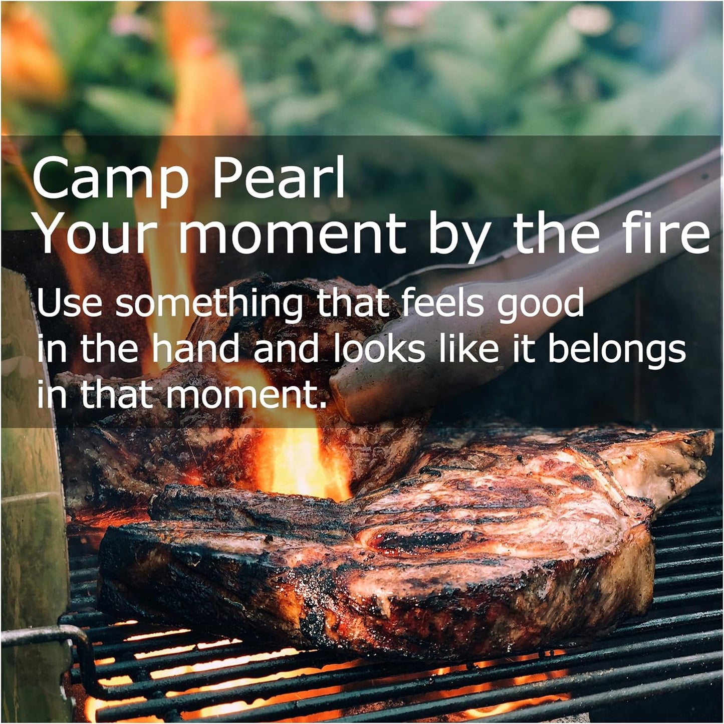 Camp Pearl Folding Knife – Damascus Steel Blade, Abalone Shell Handle, for Campfire Cooking & BBQ, Slip Joint Design