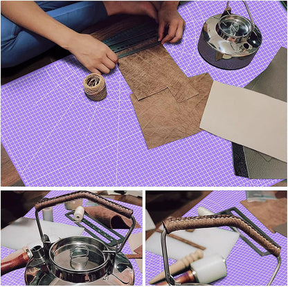 24" x 36" Self Healing Cutting Mat: Double Sided Sewing Cutting Mat Craft Supplies A1 Size for Quilting, Crafts Arts, and Fabric Purple & Pink Design (Pink & Purple)