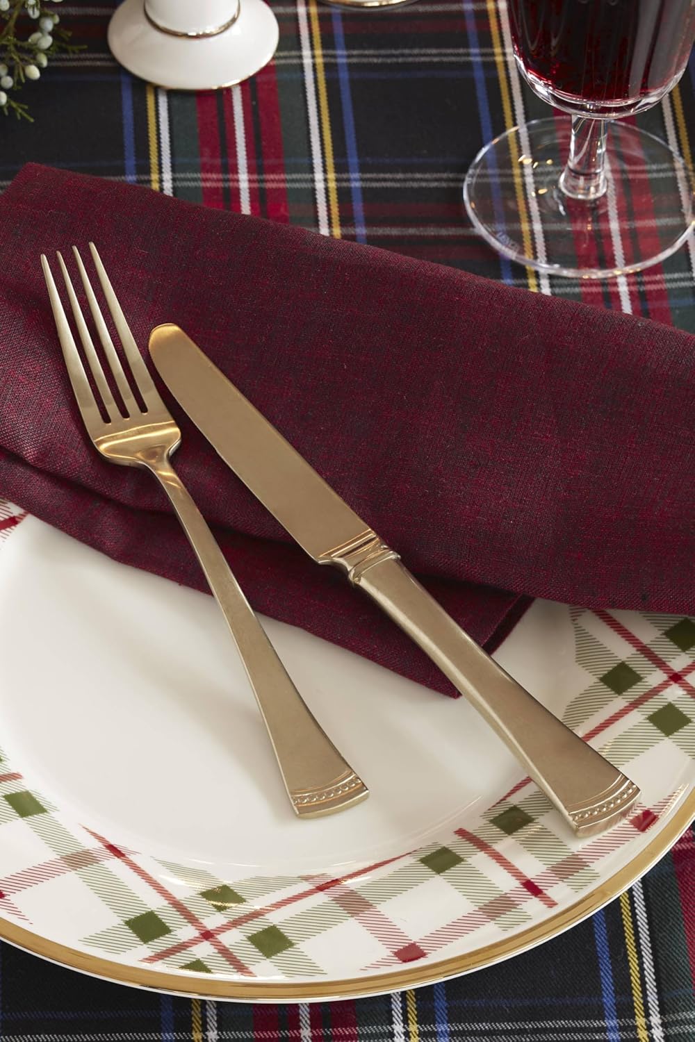 Lenox Silverware Set, Portola 12-Piece Steak Knife Flatware Set, Service For 12, Made Of 18/10 Stainless Steel, Dishwasher Safe, Home And Kitchen Utensils, Knives, Cutlery (Silver, 12 Piece)