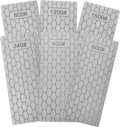 Diamond Sharpening Stone Set,8 Pcs Diamond Lapping Plate Coarse/Medium/Fine Grit Sharpener,240/400/600/800/1000/1500/2000/3000 Grit，Perfect Assistance Sharpener Angle Guide